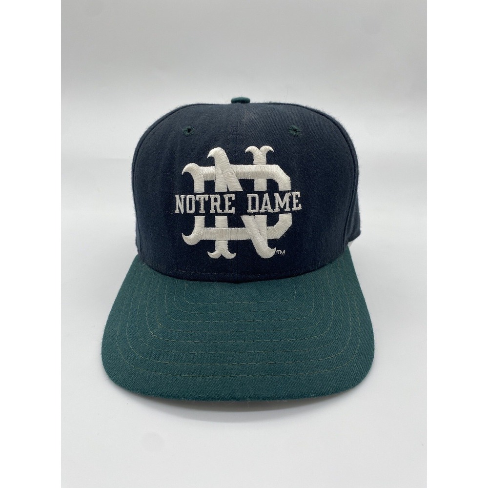 Vintage Notre Dame Snapback Hat New Era Baseball Cap Sports Football USA Made OS